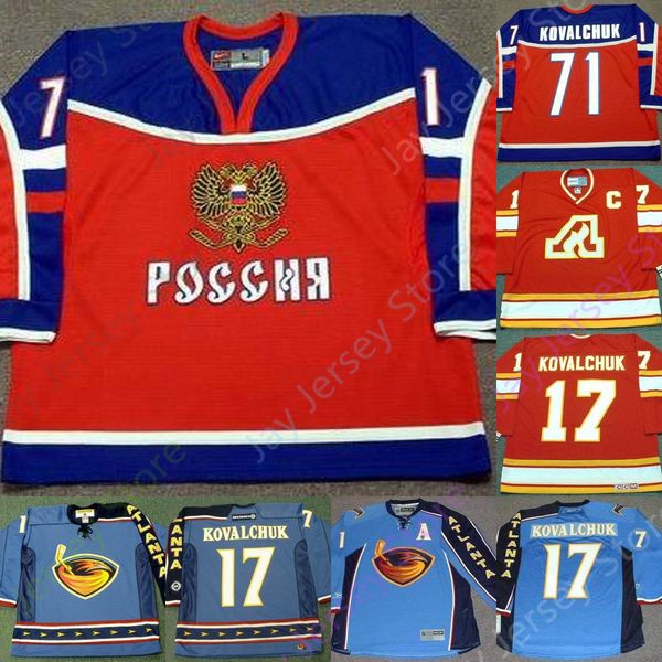 

Custom ILYA KOVALCHUK Atlantta Thrashers Jerseys 1970's CCM Vintage Throwback Hockey Jersey