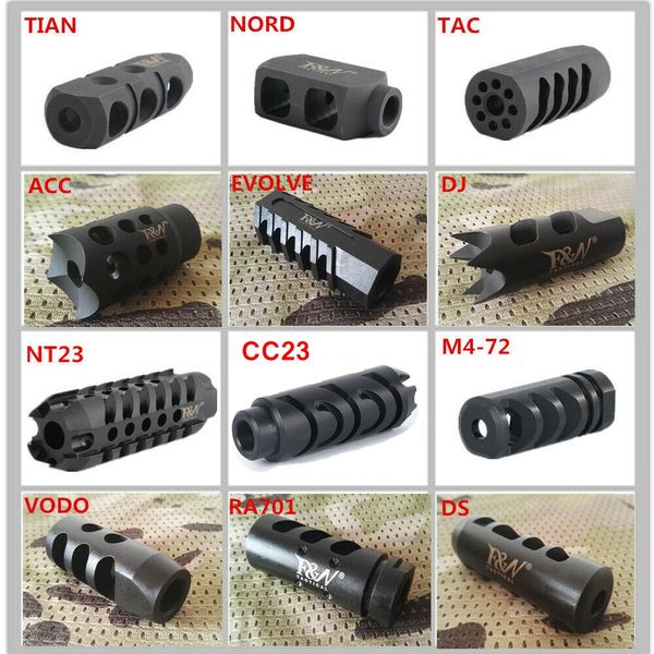 12 Types F&N Tactical Competition Muzzle Brake Solid Machined Construction 1 2