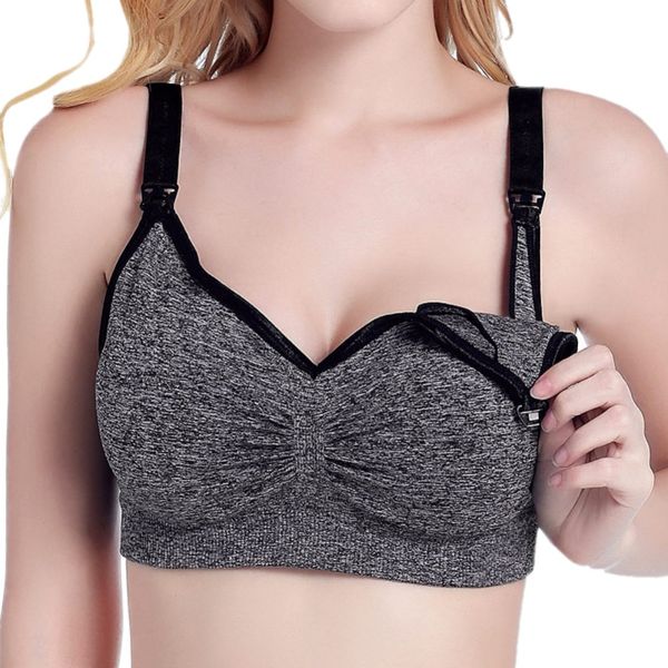 

nursing bra breastfeeding maternity wire bras push up pregnant underwear women sports tank cross arrival, White
