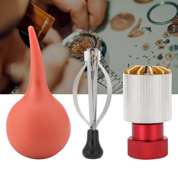 

professional 3pcs repair tool rubber dust blower watch crystal case remover watch hand remover for watchmaker repair tool