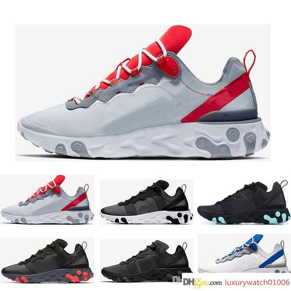

react element 55 running shoes for men womens jade solar red triple black white royal red sports sneakers shoes size 36-45