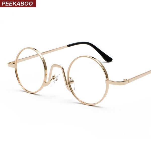 

wholesale- vintage 2019 round circle metal frame eyeglasses decoration nerd, Silver