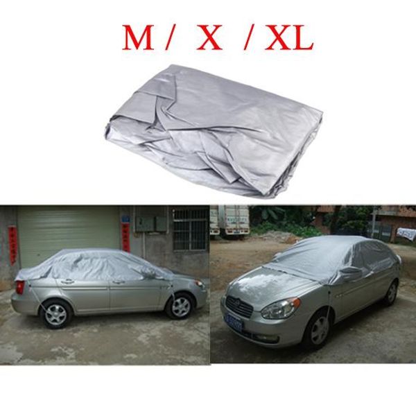 

car cover prevent heat cold sun rain snow half auto cover for sedan suv pickup pvc coating m xl optional