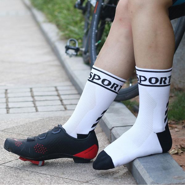 

hobbylane professional breathable mtb mountain bike bicycle socks comfortable road bicycle socks calcetines ciclismo, Black