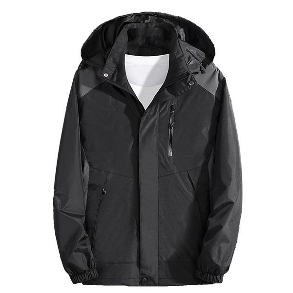 

men's jackets waterproof spring jaycosin printed hooded coats men women outerwear solid casual brand male clothing 907#, Black;brown