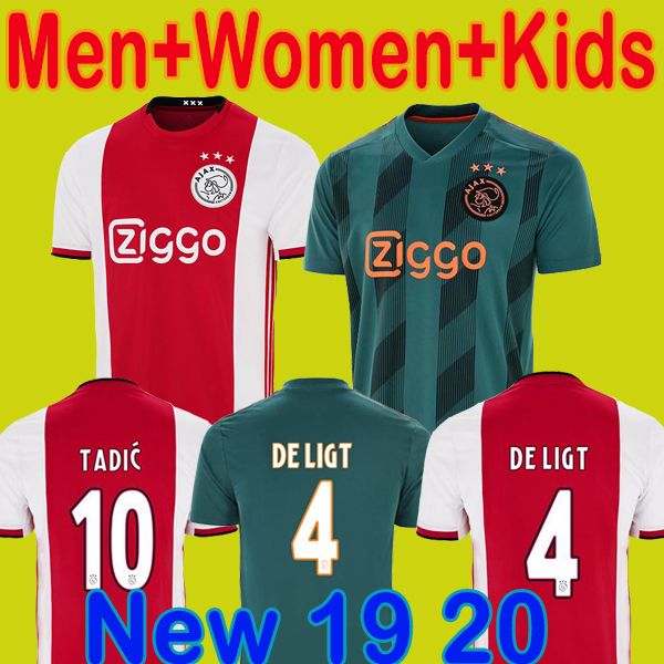 

2019 new ajax 2020 de jong tadic home red occer jer ey nere ziyech away black football hirt ajax jer ey cami a de futebol de ligt