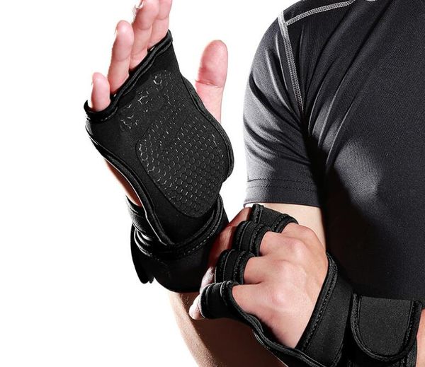 

men fiess exercise palms exercise gloves pressure wrist guards breathable training yakuda fiess gym wholesale sport outdoor online, Black