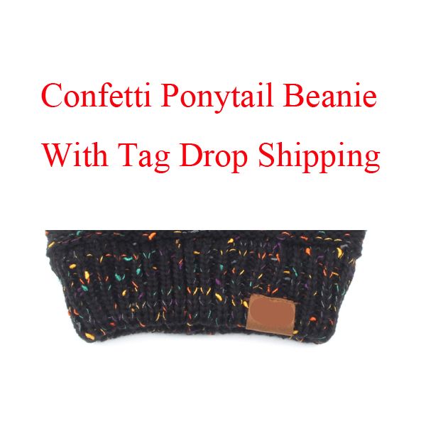 

оптовая конфетти ponytai л beanie для женщин вязание крючком вязать cap skullies шапочки теплые шапки женские трикотажные стильный hat дамы, Blue;gray