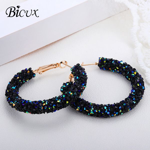 

bicux korean austrian big crystal drop earrings for women lady fashion cubic zirconia large dangle women earring 2018 jewelry, Silver