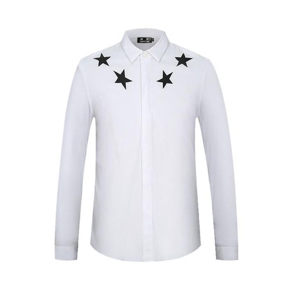 

duyou men designer 100% cotton shirt men casual shirt long sleeve slim fit social man dress dy2138, White;black