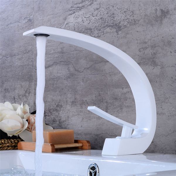 

bathroom basin faucet brushed gold solid brass unique design sink mixer tap and cold waterfall basin faucet