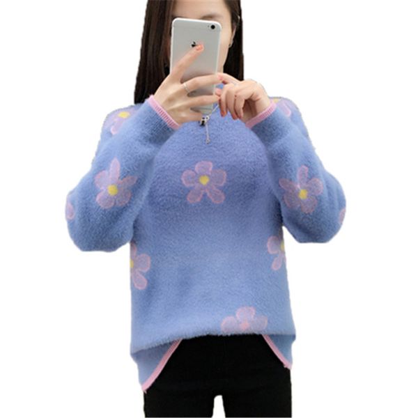 

2020 fashion pullover casual knitted sweater women autumn winter o-neck pullovers female long sleeve colorful sweater pz2358, White;black