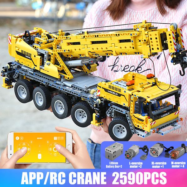 

20004 app control technic car compatible with legoing 42009 mobile crane mk ii set kids christmas toys gifts building blocks kit