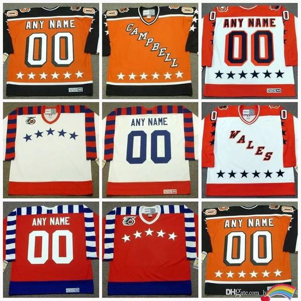 

wales all star jersey mens customized with any name & number hockey jerseys personalized campbell all star s-xxxxl youth women men, Black;red