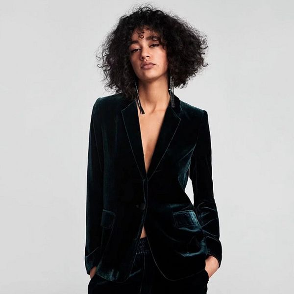 

autumn women velvet blazer formal work slim small suit jacket ladies blazers outerwear female retro suits, White;black