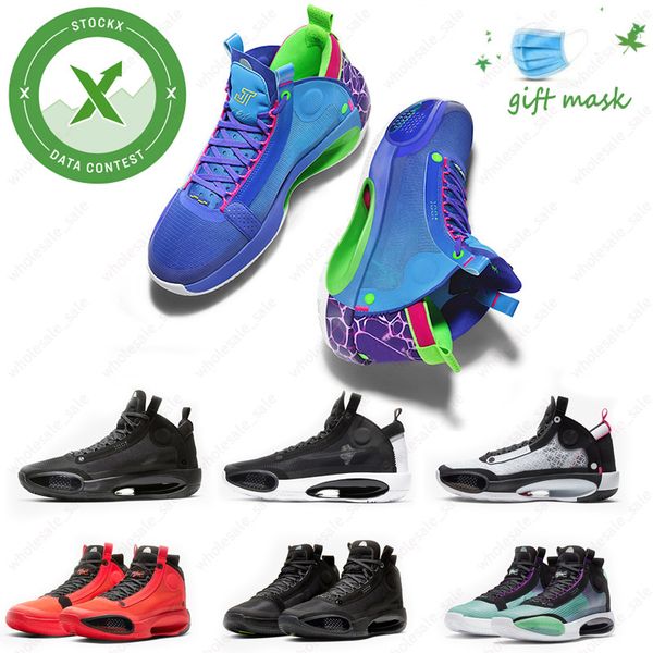 

stock x 2020 new arrival 34s men basketball shoes xxxiv blue void bred white black trainers athletic sports sneaker size 7-12