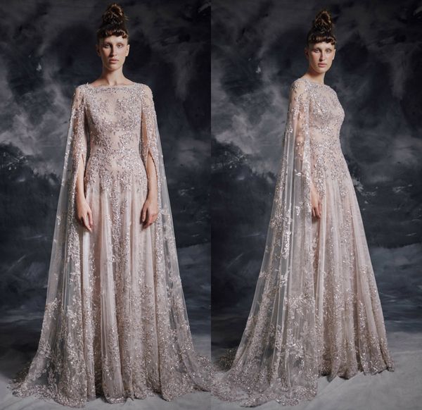 

modest a line evening prom dress long sleeve tulle lace crystal crystal party dresses floor length jewel neck robes de soirÃ©e, Black