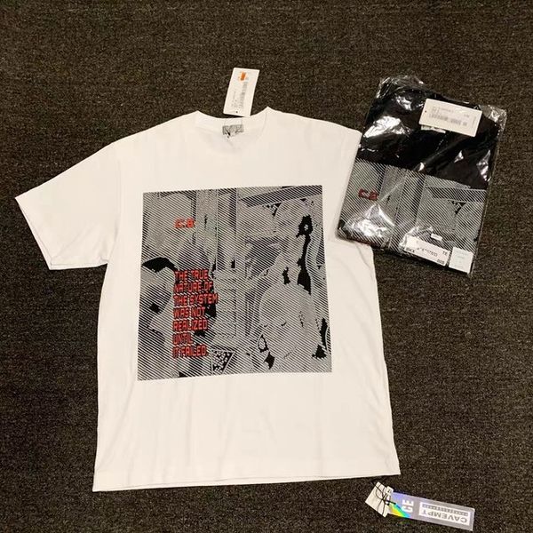 

cavempt c. e trend мужчины женщины с короткими рукавами t. n system digital phantom face футболка печать пара с короткими рукавами футболки, White;black