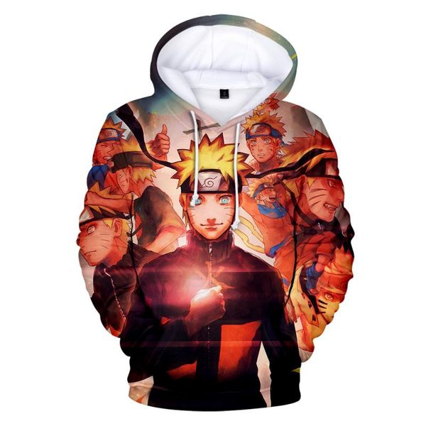 

new cartoon naruto 3d hoodies boys/girls casual autumn sweatshirts fashion hooded anime naruto 3d hoodies mens ourweat, Black