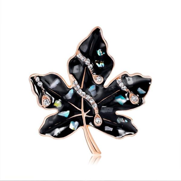 

al237 fashion vintage alloy rhinestone drop oil shell boutonniere exquisite garment pin brooch decor, Gray