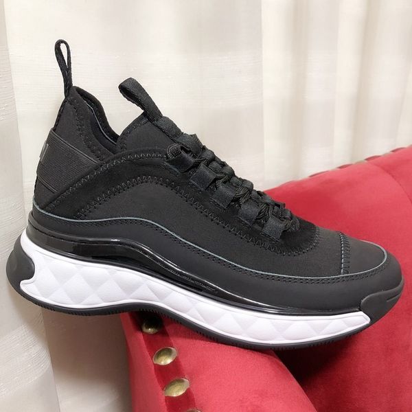 

роскошные дизайнерские ботинки женщин подлинной кожаные удобные ботинки 3 цвета платформы способа шнуровке тапок женщин верхнего качества об, Black