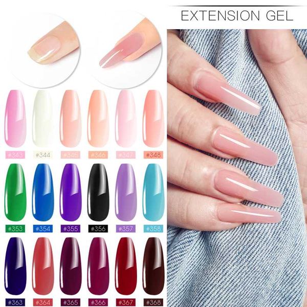 

extension nail gel uv led builder gel nail art tips enhancement slip solution quick extension polish varnish, Red;pink