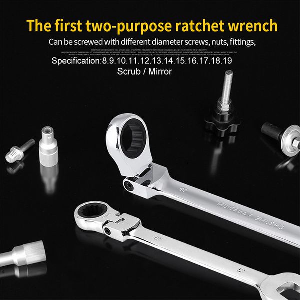 

5/7/12pcs keys set adjustable wrench multifunction tool key ratchet spanners set universal wrench tools car repair tools