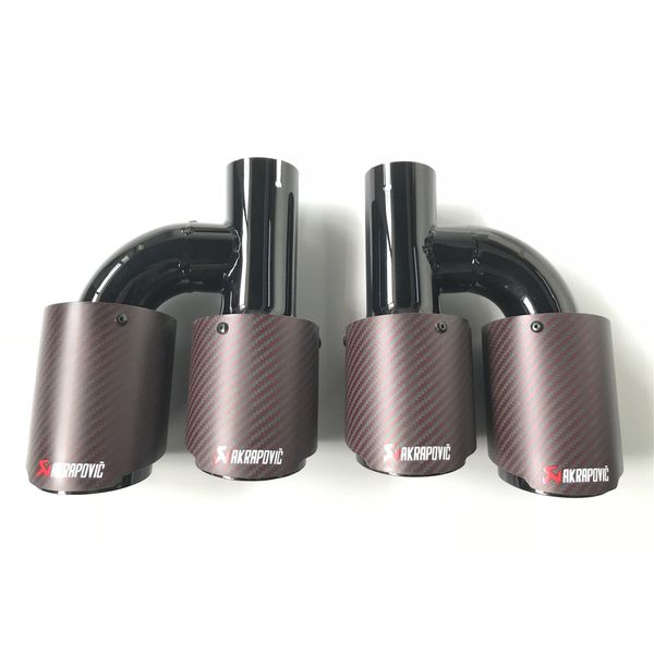 

левый+правый, различные размеры универсальный хвост трубой красный углерода двойной наконечник akrapovic выхлопных подсказка