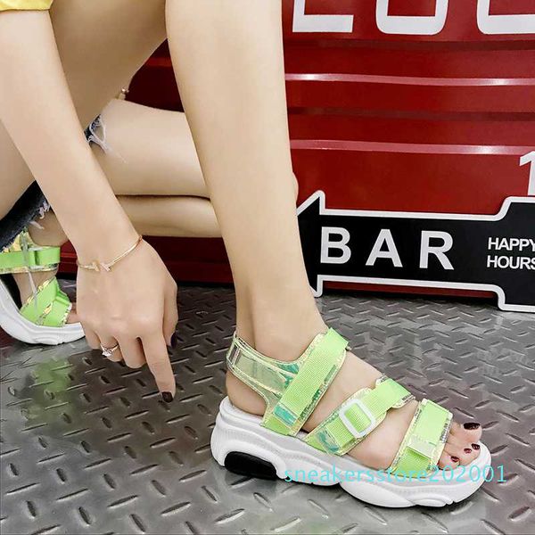 

new women sandals women summer platform sandals shoes breathable mesh breathable comfort walking shoes s01, Black