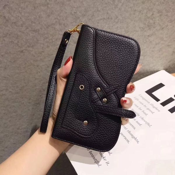 

luxury designer phone cases for iphone 11 pro max 6 7 8 plus saddle design classic pu leather wallet phone case for iphone x xr xs max