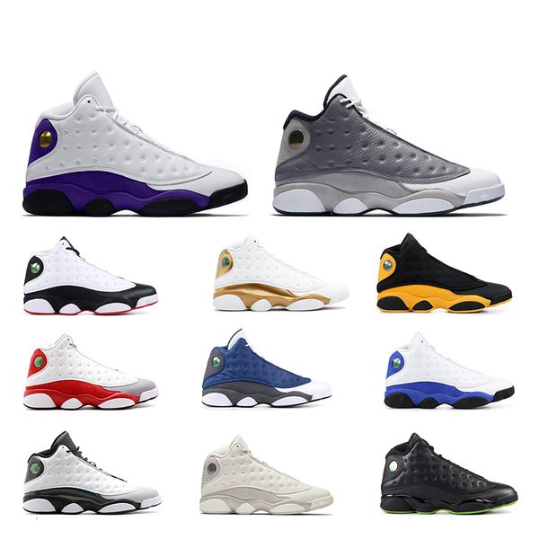 

2019 13s mens basketball shoes xiii hyper royal gs italy blue olive cap and gown black cat 13 sport trainer sneaker 7-13