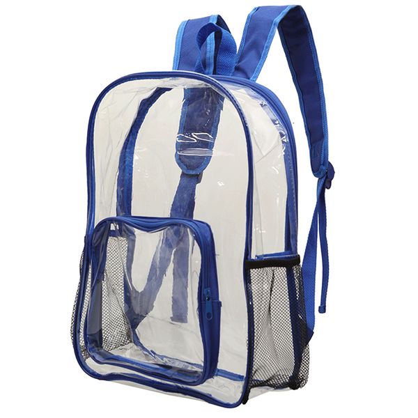 

transparent backpack security travel clear school book