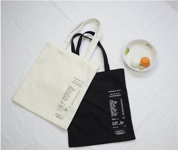 

large capacity canvas tote bag fabric cotton cloth reusable shopping bag women beach handbags printed shopping bags