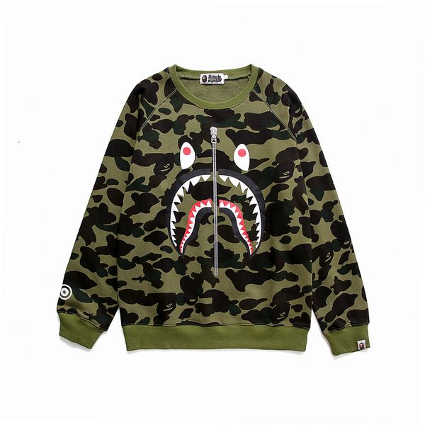 

BAPE Мужские Дизайнерские Толстовки Мода Мужские Дизайнер Мультфильм Акула Печати