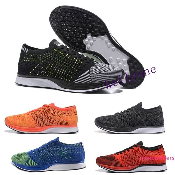 

fly racer trainer knit oreo black white grey sports lunar run men women summer sneakers running shoes 36-45