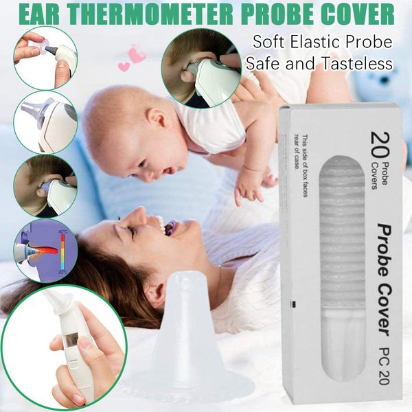 DHL Kargo 20pcs / lot Kulak Termometre Probe Değiştirme Kapaklar Mercek Termos can Kullanım İçin Kapak Tek Bebek Termometreler Kapaklar Filtreler