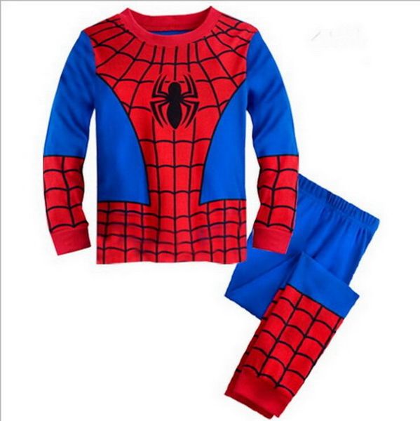 

Drop Shipping boys girls pijamas cotton children pyjamas sleepwear baby kids pajama set spider man toddler boy clothes set YW281
