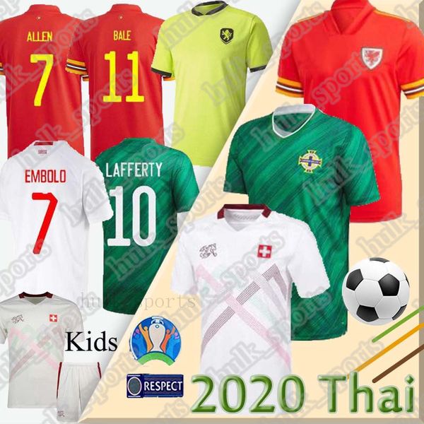 

2020 2021 northern ireland soccer jerseys evans lewis saville davis whyte lafferty man+kids bale wales switzerl football shirts uniform, Black;yellow
