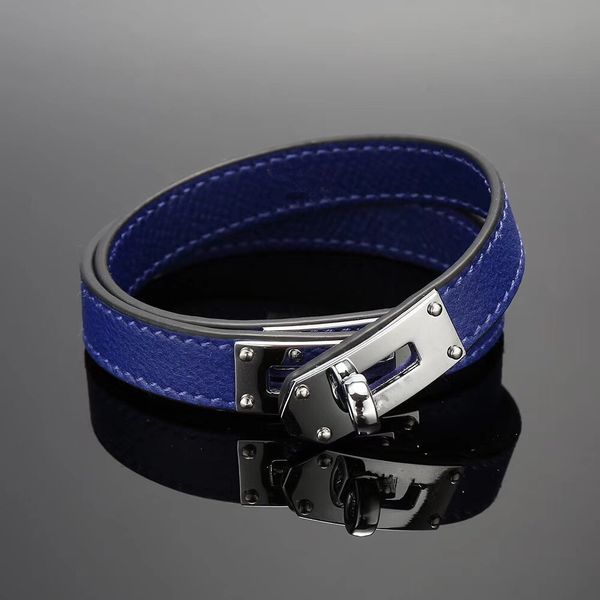 

fashion mens gold bracelets double circle stainless steel jewelry friendship bracelet cuffs women leather bracelet charm bracelets, Black