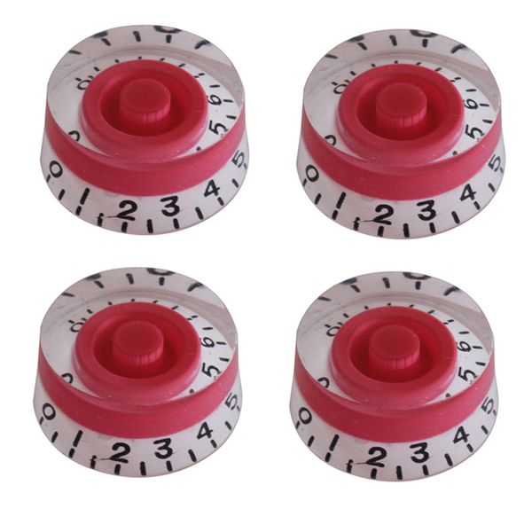 

4pcs acrylic electric guitar volume tone knobs for lp sg guitar, red