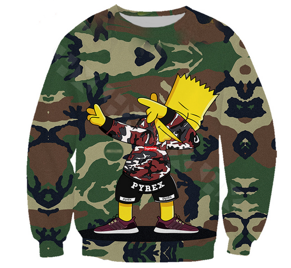 

2019 simpson cartoon character new sweatshirt men women 3d print 3d funny long sleeve tracksuit pullover outerwear casual w101, Black