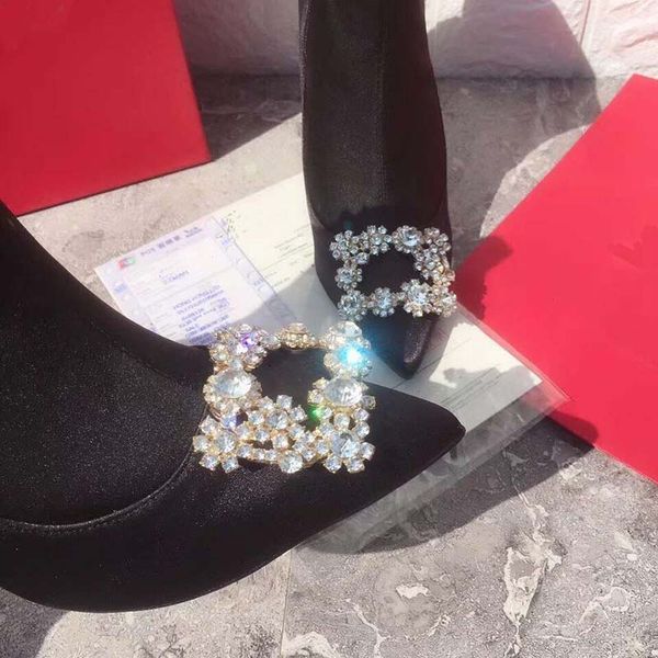 

her silk zip stiletto heel ankle boots cone heel thin heels, Black