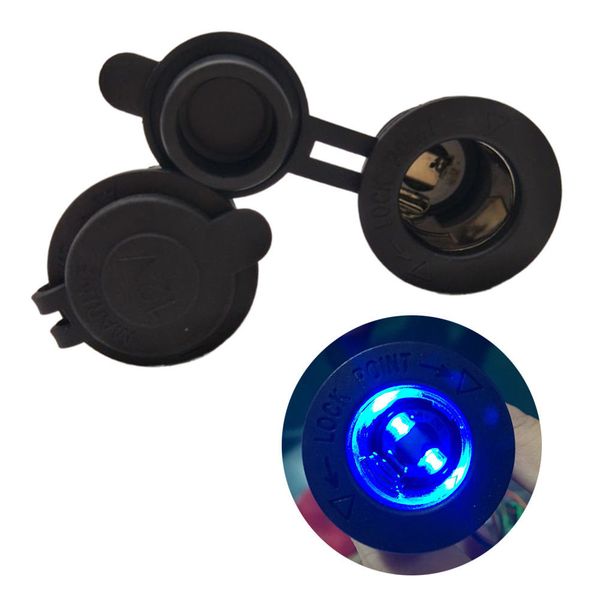 

12v car cigarette lighter waterproof boat motorcycle cigarette lighter socket power plug outlet black