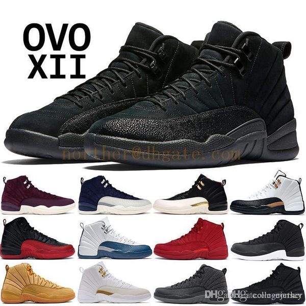 

cny 2019 ovo pnsy 12 12s basketball shoes men cp3 flu game gym red wings sneakers mens prm bordeaux dark grey designer trainers