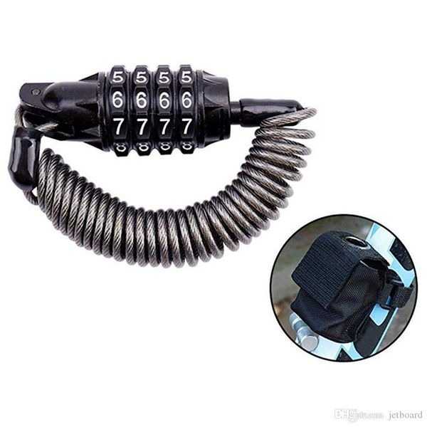 

portable mini bicycle lock security 4 digit resettable combination anti-theft security mode design makes thieves have no way to start