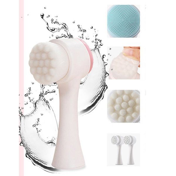 

2 шт силиконовые щетки для чистки лица сменные головки для очищения, отшелушивающего массажа