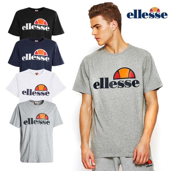 

Ellesse Mens Designer Summer T shirt Black Grey Navy White 100% Cotton Mens Fashion Designer T Shirt Top Short Sleeve S-3XL