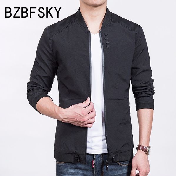 

2019 new fashion autumn men's jackets male casual slim stand collar bomber jacket men outerdoor overcoat windbreaker m-5xl, Black;brown
