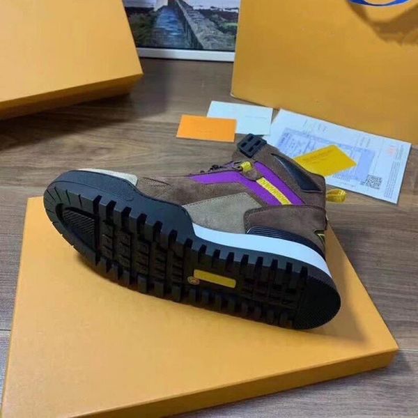 

luxury designer men shoes 2019 new fashion luxury women boots leather heavy duty soles comfortable breathable leisure with box, Black