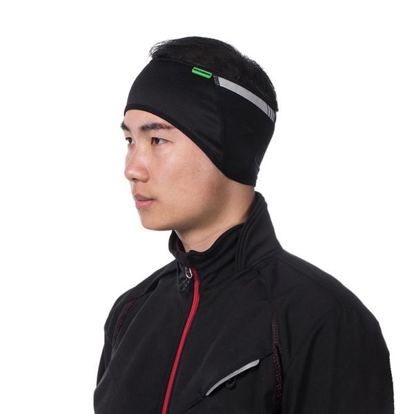 

cycling headband cap bike bicycle warm head wra bike helmet liner ear cover sports sweatband ear warmer, Black